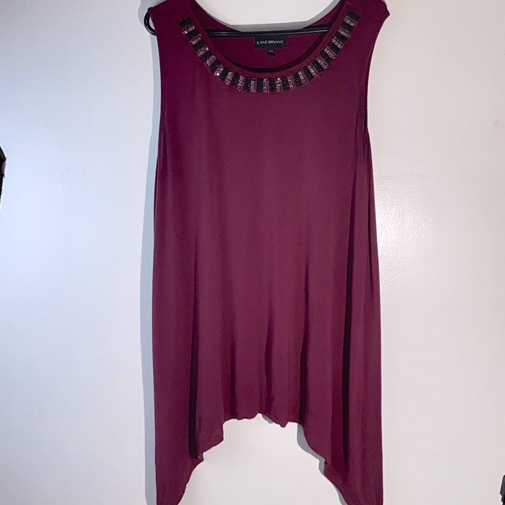 Lane Bryant sleeveless pointed blouse size 14/16